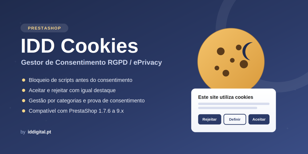 Addon Informação de cookies para Prestashop